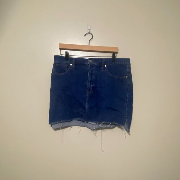 Stretch Denim Straight Mini Skirt: Step-Hem Edition - Picture 5 of 9